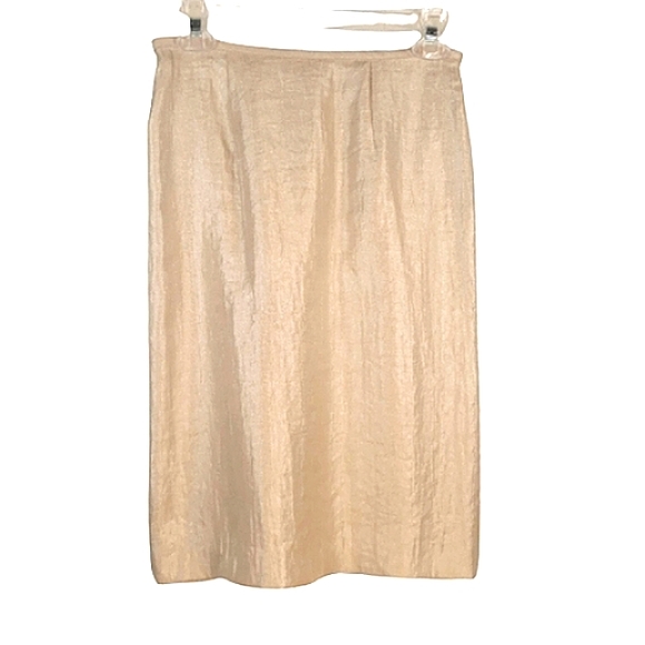 Victor Costa Dresses & Skirts - VICTOR COSTA Skirt Gold Metallic 4 Pencil Skirt Knee Length